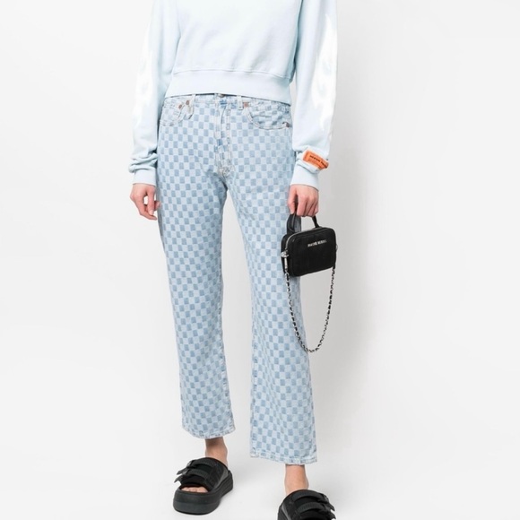 R13 checkerboard jeans size 24 - Picture 2 of 9